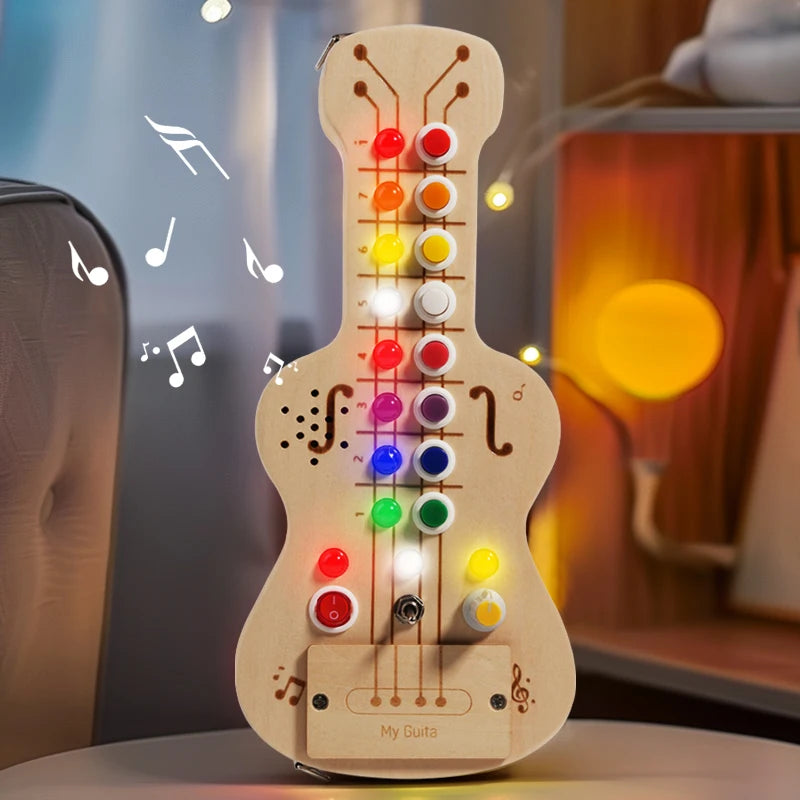 guitarra electrónica con luces para niños