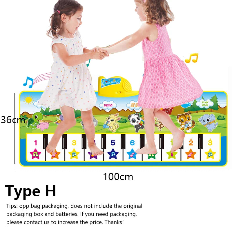 Alfombrilla de piano para niños y niñas con música.