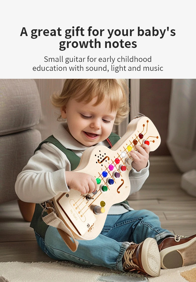 guitarra electrónica con luces para niños
