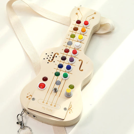 guitarra electrónica con luces para niños