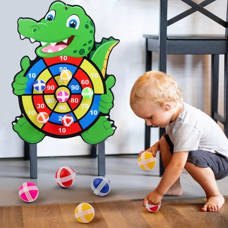 juego educativo con bolas adhesivas para bebes