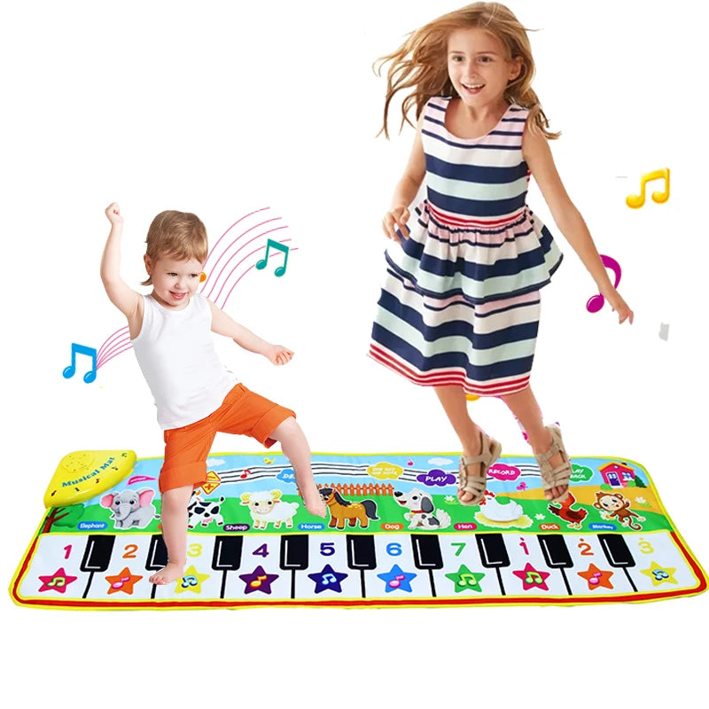 Alfombrilla de piano para niños y niñas con música.