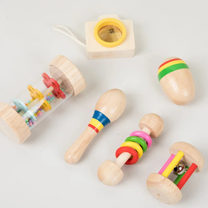 Juguetes musicales de madera 6 unidades
