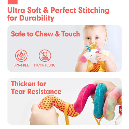 Juguete de unicornio para bebes  para silla dentro de coche.
