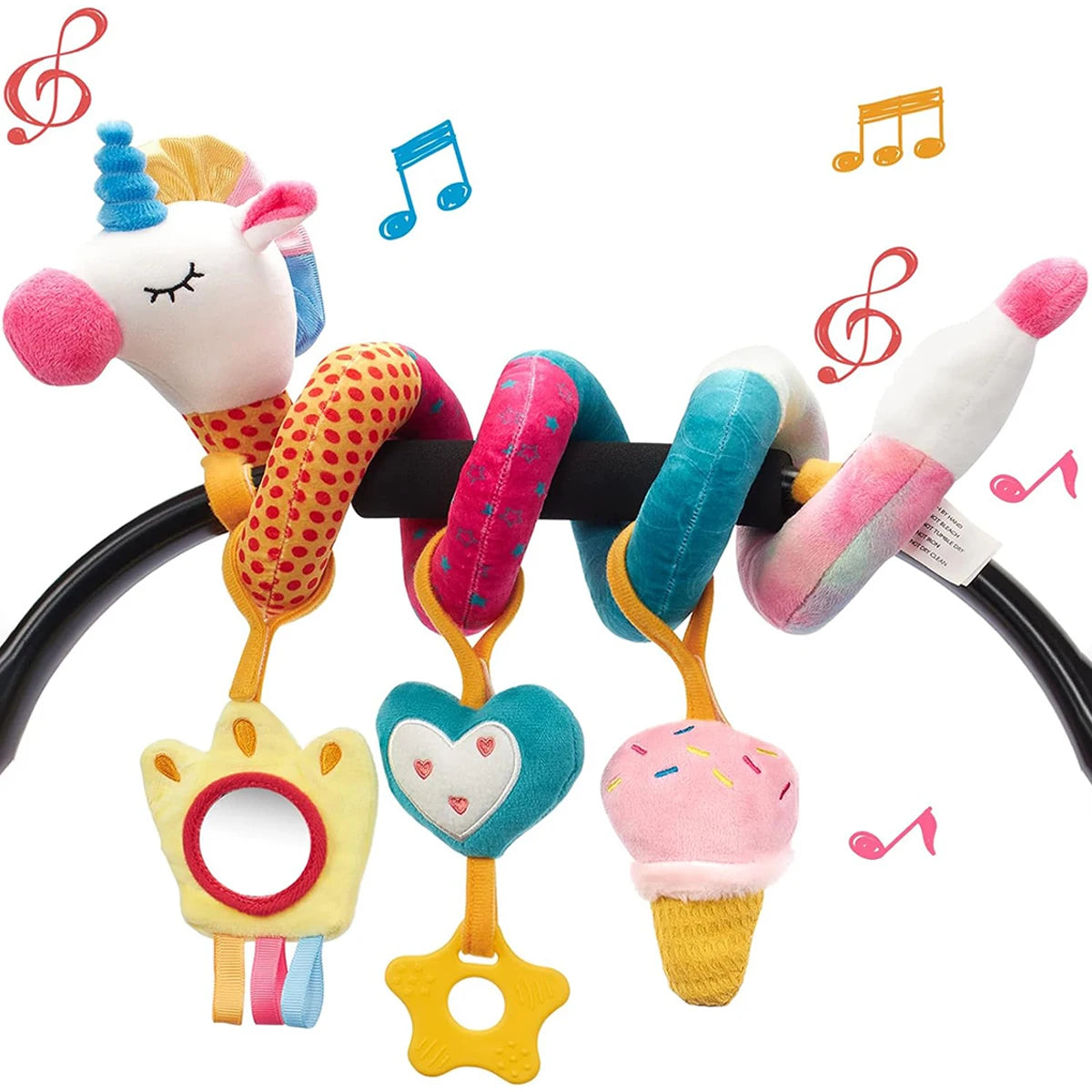 Juguete de unicornio para bebes  para silla dentro de coche.